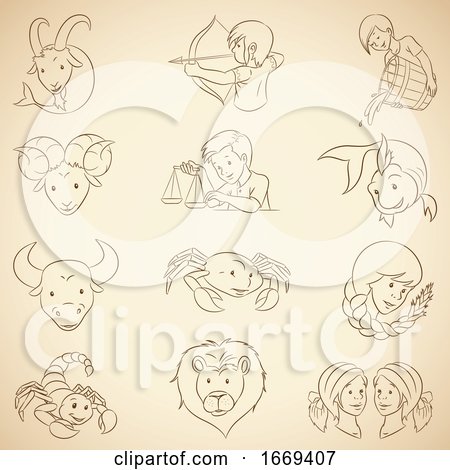 Horoscope Zodiac Symbols by cidepix