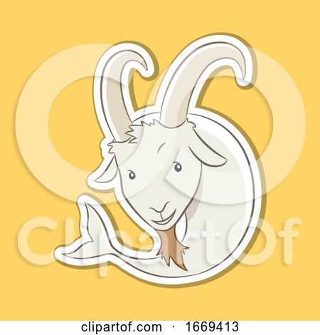 Sticker of Capricorn Zodiac Sign by cidepix