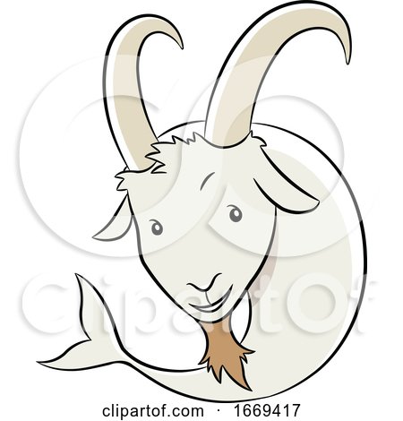 Cartoon of Capricorn Zodiac Sign by cidepix