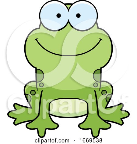 Cartoon Happy Frog by Cory Thoman