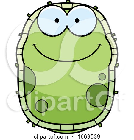 Cartoon Happy Green Cell Germ by Cory Thoman