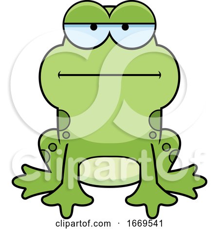 Cartoon Bored Frog by Cory Thoman