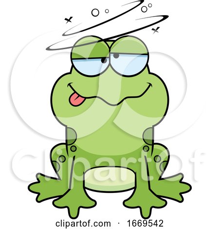 Cartoon Drunk Frog by Cory Thoman