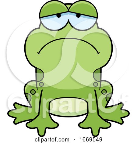 Cartoon Sad Frog by Cory Thoman