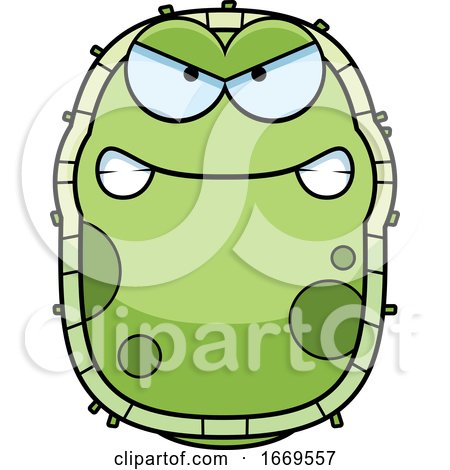 Cartoon Mad Green Cell Germ by Cory Thoman