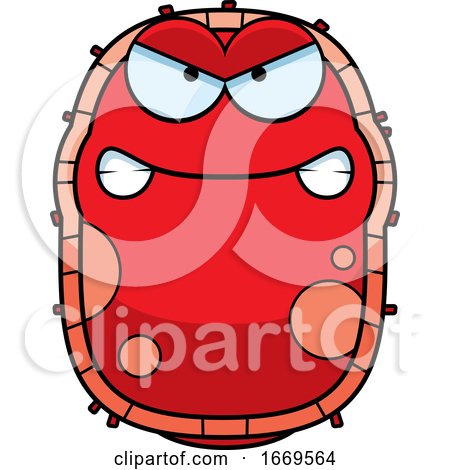 Cartoon Mad Red Cell Germ by Cory Thoman