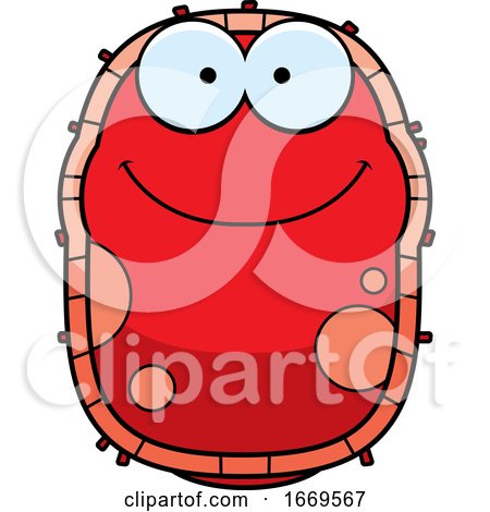 Cartoon Happy Red Cell Germ by Cory Thoman