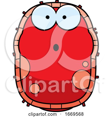 Cartoon Surprised Red Cell Germ by Cory Thoman
