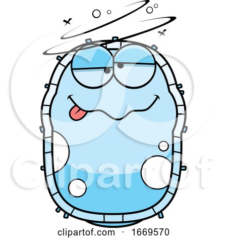 Cartoon Dizzy Blue Cell Germ by Cory Thoman