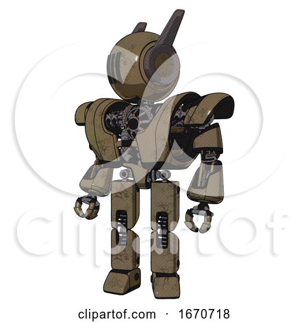 Automaton Containing Round Head and Three Lens Sentinel Visor and Head Winglets and Heavy Upper Chest and Heavy Mech Chest and Prototype Exoplate Legs. Desert Tan Painted. by Leo Blanchette