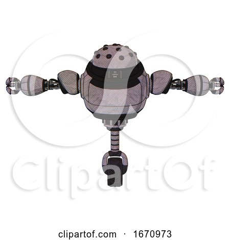 Bot Containing Black Sphere Cam Design and Heavy Upper Chest and Unicycle Wheel. Dark Sketch. T-pose. by Leo Blanchette