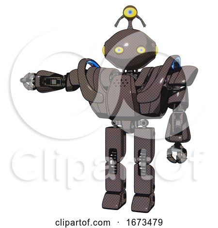 Robot Containing Oval Wide Head and Yellow Eyes and Minibot Ornament and Heavy Upper Chest and Heavy Mech Chest and Battle Mech Chest and Prototype Exoplate Legs. Light Brown. by Leo Blanchette