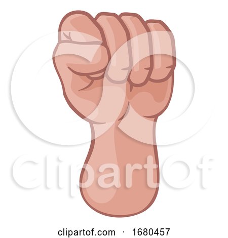 Fist up Hand Punch Cartoon Icon by AtStockIllustration
