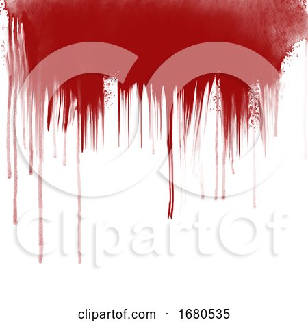 Blood Drips on White Background by KJ Pargeter