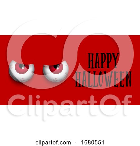Halloween Banner with Evil Eyes by KJ Pargeter