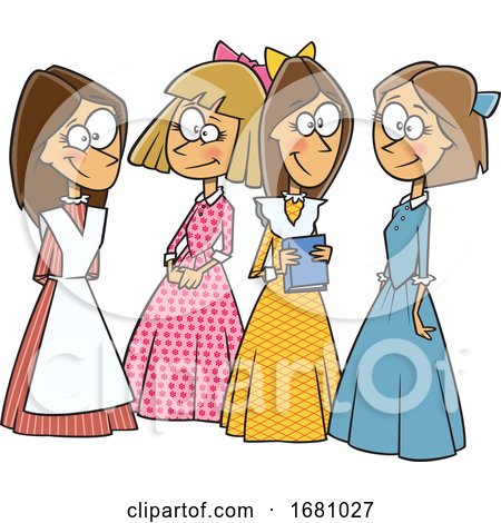 Cartoon Group of the Little Women by toonaday