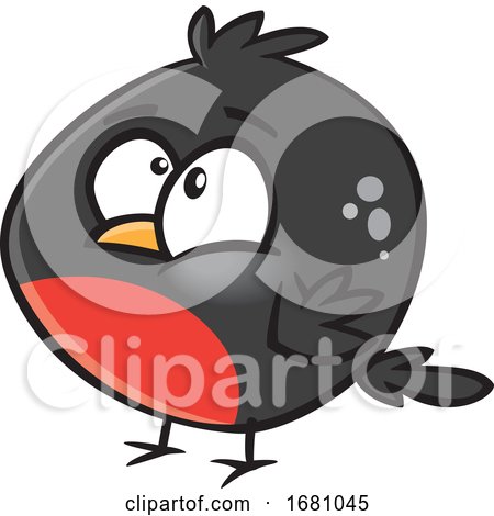 Cartoon Black Bird by toonaday