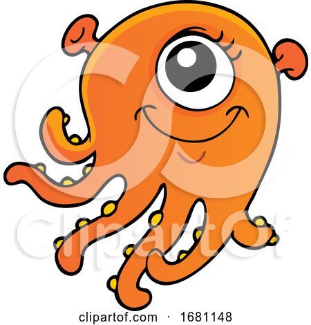 Cute Orange Monster by visekart