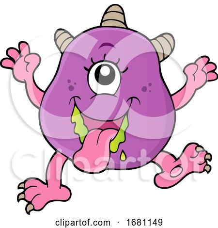 Cute Purple Monster by visekart