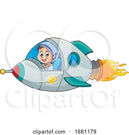 Astronaut in a Rocket by visekart