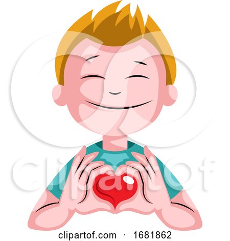 Blonde Boy with Heart by Morphart Creations