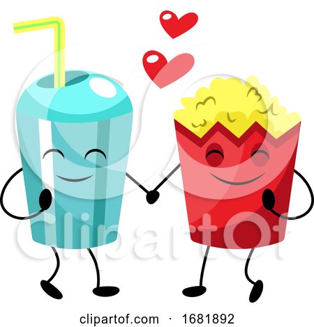 Popcorn and Soda in Love by Morphart Creations