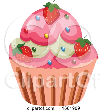 Rut Cupcake with Strawberries As a Roasting by Morphart Creations