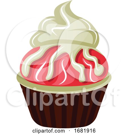 Chocolate Cupcake with Red and White Chocolate Topping by Morphart Creations