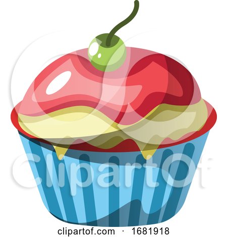 Red Velvet Cupcake with Red and Green Icing by Morphart Creations
