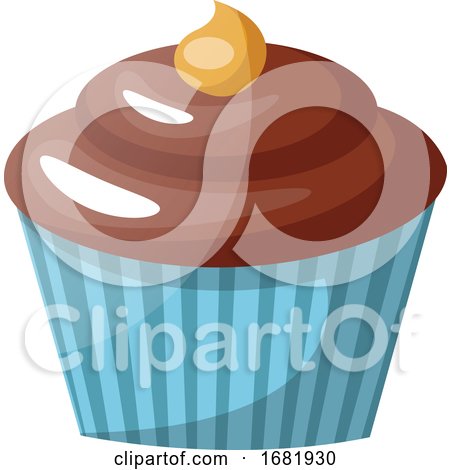 Chocolate Cupcake with Peanut Butter on Top by Morphart Creations