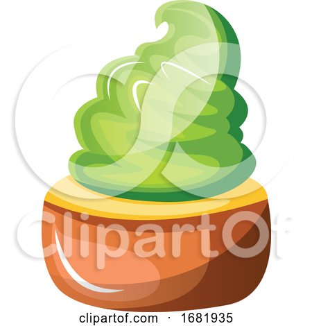Chocolate Cupcake with Green Whipped Cream by Morphart Creations