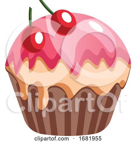 Chocolate Cupcake with Cherries by Morphart Creations