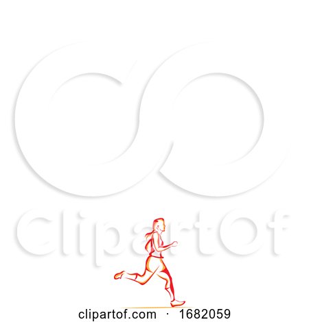 Woman Running, Illustration by Morphart Creations