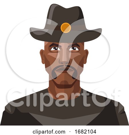 Guy with Mustaches Wearing a Hat by Morphart Creations