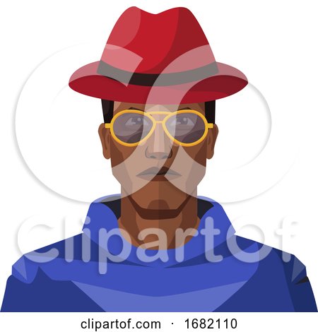 Pretty Looking Guy Wearing Red Hat and Sunglasses by Morphart Creations