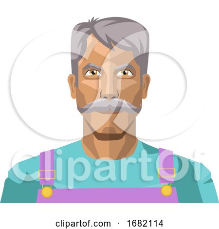Older Man with Moustaches by Morphart Creations
