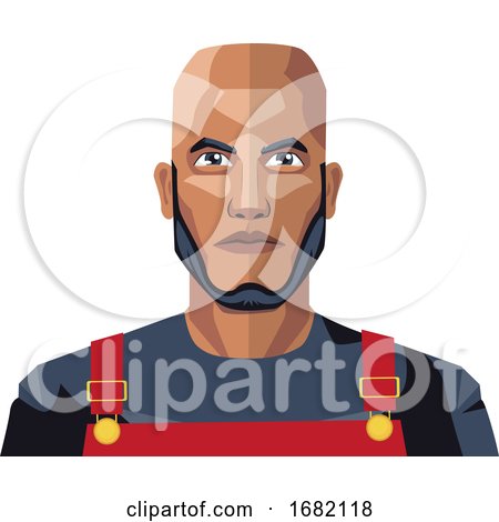 Bald Worker with a Beard by Morphart Creations