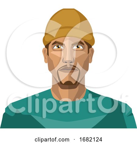Guy with a Goatee Beard Wearing a Brown Hat by Morphart Creations