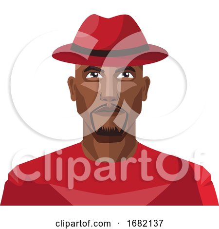 African Male Wearing Red Hat by Morphart Creations