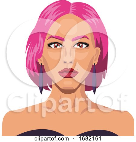 Girl with Short Pink Hair by Morphart Creations