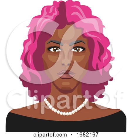 African Girl with Pink Hair by Morphart Creations