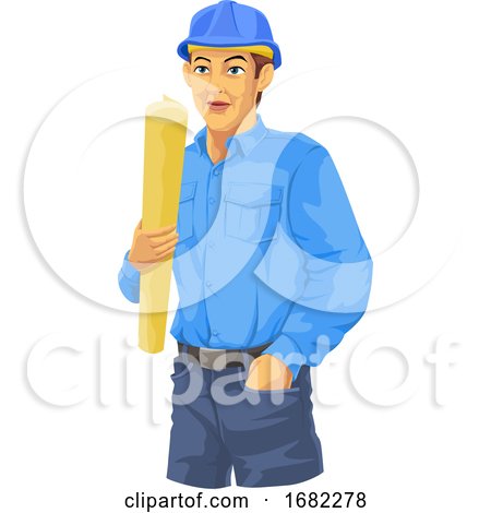 Construction Worker, Illustration by Morphart Creations
