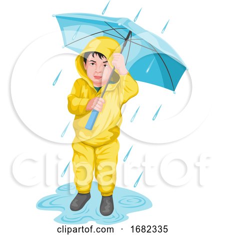 Boy Holding Umbrella by Morphart Creations