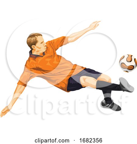Soccer Player in Action by Morphart Creations