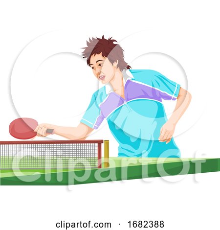 Teenager Playing Table Tennis by Morphart Creations