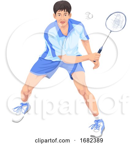 Teenager Playing Badminton by Morphart Creations