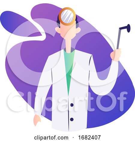  Illustration of a Doctor Inside a Purple Bubble  by Morphart Creations
