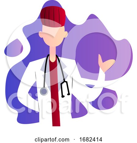Male Doctor Minimalistic  Occupation Illustration by Morphart Creations