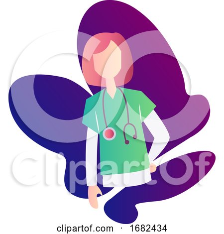  Illustration with Many Colors of a Medical Nurse by Morphart Creations