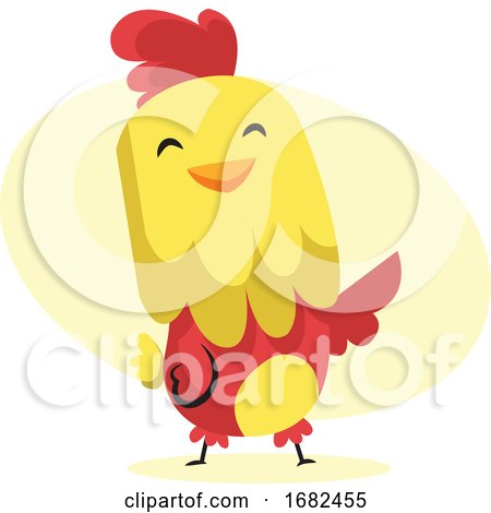 Happy Rooster Easter Art Illustration Web by Morphart Creations